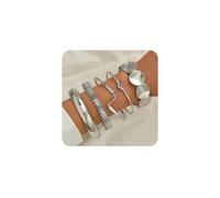 XFSRG 5 Pièces Bracelet Larges Femme Bracelets Rigides Joncs Ouverts Irréguliers Style Vintage avec Large Manchette Lisse pour Quotidien Fête et Robe de Soirée
