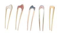 XFSRG 5 Pièces Épingles à Cheveux Ushape Nacre Métal Doré Fourchettes Cheveux Accessoires Coiffure Élégant Pinces Chignon