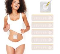 XFSRG 50pcs Patchs pour Nombril Patchs Jetables pour Nombril Coussinets Tissu Spunlace Auto-Adhésif Anti-Fuite Patch Pack pour Nombril Imperméables et Résistants à l'Huile (Blanc A)