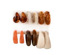 XFSRG 6 Paires Boucles d'Oreilles Femme en Forme d'Anneau Couleur Dégradée Boucles d'Oreille Élégantes Style Rétro Bijoux Fantaisie Créatifs Cadeau d'Anniversaire