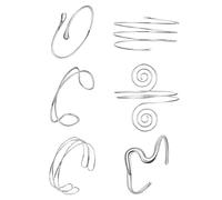 XFSRG 6 Pièces Bracelet Femme Forme Géométrique Simple Bracelet pour le Haut du Bras Réglable pour Quotidien Plage Fêtes