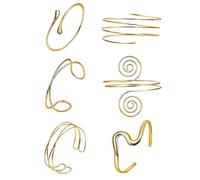 XFSRG 6 Pièces Bracelet Femme Forme Géométrique Simple Bracelet pour le Haut du Bras Réglable pour Quotidien Plage Fêtes