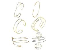 XFSRG 6 Pièces Bracelet Femme Métal Forme Géométrique Bracelet pour le Haut du Bras Personnalité Exubérante pour Diverses Occasions