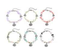 XFSRG 6 Pièces Bracelet Femme Pierres Naturelles Style Marin Coquillage et Étoile de mer Bracelets à Perles Bracelet d'été pour les Vacances à la Plage