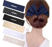XFSRG 6 Pièces Chignon Magique Nœud pour Bandeau Bun Maker French Twist Bun Maker Accessoire Chignon pour Femme Fille Coiffure Rapide Cheveux Fins Épais