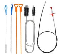 XFSRG 6 Pièces Furet Deboucheur Canalisation avec 5 brosses Flexibles et Outil à Griffes 1.6 m Kit de Nettoyage Réutilisable et Polyvalent pour Égouts Cuisine Douche Toilettes Évier