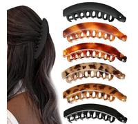 XFSRG 6 Pièces Pince Cheveux Femme Banana Clip Pinces à Cheveux pour Queue de Cheval Accessoire Pince Banane pour Femmes et Filles