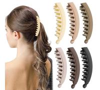 XFSRG 6 Pièces Pince Cheveux Femme Banana Clip Pinces à Cheveux pour Queue de Cheval Accessoire Pince Banane pour Femmes et Filles