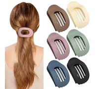 XFSRG 6 Pièces Pince Cheveux Femme Léopard Léger Anti Dérapant Élégantes Hair Clip pour Tous les Jours Sport Conduite(Multicolore E)