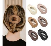 XFSRG 6 Pièces Pinces à Cheveux Plates Flat Claw Clips Antidérapants pour Cheveux Épais et Fins Accessoire de Styling pour Femmes et Filles (Multicolore2)