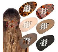 XFSRG 6 Pièces Plates Pince Cheveux Femme Élégantes Antidérapante Mates Pinces à Cheveux pour Tous les Jours Sport Conduite(Multicolore B)