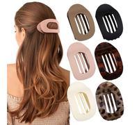 XFSRG 6 Pièces Plates Pince Cheveux Femme Élégantes Antidérapante Mates Pinces à Cheveux pour Tous les Jours Sport Conduite(Multicolore A)