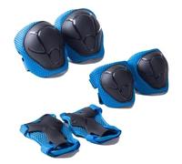 XFSRG 6 Pièces Protection Roller Enfant Genouillères Coudières Protège Poignets Kit de Patins à roulettes Ensemble de Patins à roulettes Enfants Protection Skateboard Enfant (Bleu, m)