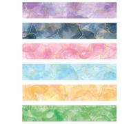 XFSRG 6 Rouleaux Washi Tape Set Couleurs Aquarelle Scotch Decoratif Vagues et Étoiles Scotch Scrapbooking pour le Bricolage Agendas Albums