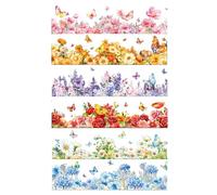 XFSRG 6 Rouleaux Washi Tape Set Couleurs Aquarelle Scotch Decoratif Vagues et Étoiles Scotch Scrapbooking pour le Bricolage Agendas Albums