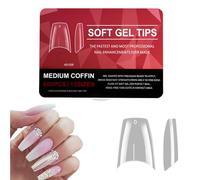 XFSRG 600 Pièces Faux Ongles Capsule Americaine Ongle 12 Tailles Capsules Ongles Transparent pour Ongle Extensions Studios de Manucure Diy Nail Art Débutant Manucure Prothésiste Ongulaire (Set B)