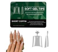 XFSRG 600 Pièces Faux Ongles Capsule Americaine Ongle 12 Tailles Capsules Ongles Transparent pour Ongle Extensions Studios de Manucure Diy Nail Art Débutant Manucure Prothésiste Ongulaire (Set D)