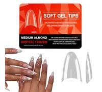 XFSRG 600 Pièces Faux Ongles Capsule Americaine Ongle 12 Tailles Capsules Ongles Transparent pour Ongle Extensions Studios de Manucure Diy Nail Art Débutant Manucure Prothésiste Ongulaire (Set A)