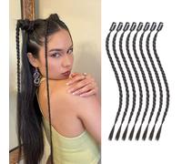 XFSRG 8 PCS Chignon Postiche Cheveux Femmes Extension Queue de Cheval Pince Cheveux Longue Grande Postiches Bouclés Ondulés Chouchou Naturel Faux Chignon Elastique Cheval Tressée avec Attache