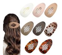 XFSRG 8 Pièces Plates Pince Cheveux Femme Élégantes Antidérapante Mates Pinces à Cheveux pour Tous les Jours Sport Conduite(Multicolore C)