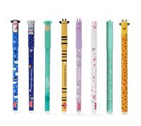 XFSRG 8 Pièces Stylo Effacables Animaux Mignons Pointe de 0,7 mm Stylos à Encre Gel Effaçable Créatif Stylo Effacable pour Enfants Etudiants Adultes