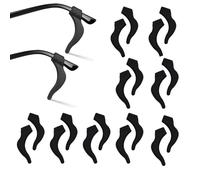XFSRG 9 Paire Support Antidérapant Pour Branches De Lunettes Set En Silicone Comme Embouts Sport Et Crochets Doreille Pour Maintien (Noir)