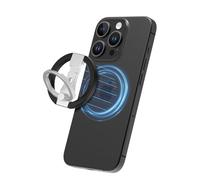 XFSRG Anneau de Support pour Téléphone Portable Métal Magnétique Poignée Pivotante à 360° pour Smartphones Support Universel Élégant et Pratique pour Tous Les Modèles (Noir, Argent)
