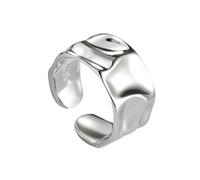 XFSRG Anneau d'Or Femme Largeur Réglable Bagues en Or et Argent Design Moderne pour Toutes Occasions (Argent)