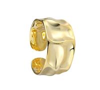 XFSRG Anneau d'Or Femme Largeur Réglable Bagues en Or et Argent Design Moderne pour Toutes Occasions (Or)