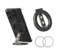 XFSRG Anneau Telephone Portable Magnétique Double Face Pliage en Z Réglage Support Telephone Multi Angles Compact et Portable pour Cuisine Fitness Navigation Automobile