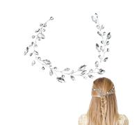 XFSRG Argent Mariage Bandeau Serre Tête Femme Cristal Élégant Accessoires Cheveux Mode Pour Femmes Mariée Strass Cheveux en Forme de Fleur