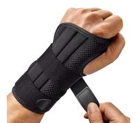XFSRG Attelle de Poignet avec 3 Attelles Réglable pour Jour et Nuit pour Hommes et Femmes comme Soutien et Protection Sportive (Gauche L)
