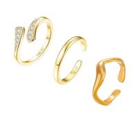 XFSRG Bague De Pied Articulée En Or Avec Cristaux Lot De Bagues Femme Réglables Élégantes Pour Toutes Occasions
