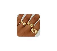 XFSRG Bague Femme Moderne Lot de Bagues Élégantes Convient au Quotidien Comme pour les Fêtes (Or)