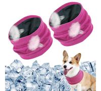 XFSRG Bandana de Refroidissement pour Chien Écharpe Respirante pour Dogs Convient aux Chiens de Grande Moyenne et Petite Taille (Rouge, M)