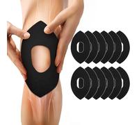 XFSRG Bande de Kinesiologie Genou 12 Pièces Straps Genou Pré Découpés Strap Sport Élastique pour Football et Entraînement Physique (Noir)