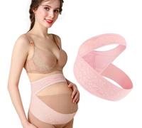 XFSRG Bande Grossesse Soutien Ventre Dentelle Respirante Ceinture Maternité Confort Quotidien Ajustable Support Lombaire