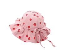 XFSRG Bébé Chapeau de Soleil UV Protection Chapeaux de Seau UPF 50+ Casquette Plage Fraises Chapeau Pêcheur Ananas Chapeaux Soleil Pêcheur Nourrisson Ajustable Oranges Solaire Plage Casquette(Rose)