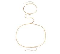 XFSRG Bikini Harnais Corps Bijoux De Corps Femme Barre Taille Chaîne Sexy Chain Ceinture Croisé Ventre Chain Plage Accessoire Pour Femmes Et Filles(B, Argent)