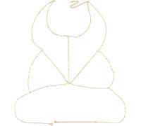 XFSRG Bikini Harness Body Jewelry Catena Bar Catena A Vita Catena Per Il Corpo Sexy Catena A Croce Per Pancia Accessorio Da Spiaggia Per Donne E Ragazze (Or 01)