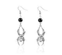 XFSRG Boucles d’Oreilles Halloween Femme Vintage Gothic Pendants avec Motifs Classiques d’Halloween Bijoux pour Soirée Déguisée et Usage Quotidien (Argent-4)