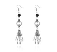 XFSRG Boucles d’Oreilles Halloween Femme Vintage Gothic Pendants avec Motifs Classiques d’Halloween Bijoux pour Soirée Déguisée et Usage Quotidien (Argent-1)