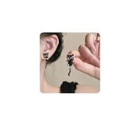 XFSRG Boucles d'oreilles Chat Noir mignons Chat pour les Amoureux des Chats Animal Bijoux pour Femmes Filles Cadeau d'anniversaire Fêtes