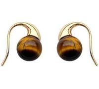 XFSRG Boucles d'Oreilles en Alliages pour Femme Design Élégant avec Pierre Œil de Tigre Bijoux Mode pour Toutes Occasions Cadeau Anniversaire Femme