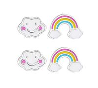 XFSRG Boucles d'Oreilles Enfant Fille Nuage Arc-en-Ciel Acier Inoxydable Mode Charmante