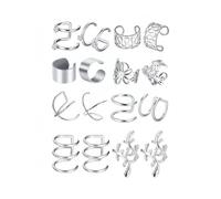 XFSRG Boucles d'Oreilles Femme Acier Inoxydable Set de 8 Paires Bijoux Femme Mode Élégant pour Toutes Occasions (Argent)