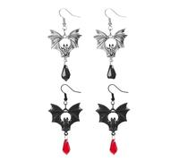 XFSRG Boucles d'Oreilles Femme Araignée et Chauve-Souris Bijoux Fantaisie Gothique Accessoires Mode pour Soirée et Halloween (B)