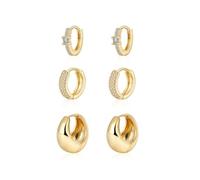 XFSRG Boucles d'Oreilles Femme élégantes en Creoles or Femme Bijoux Tendance pour Femmes Créoles or pour Toutes Occasions
