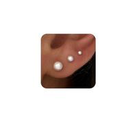 XFSRG Boucles d'Oreilles Femme Fleur Perles Croix Élégantes et Raffinées Convient au Quotidien Comme aux Soirées (Or-3)