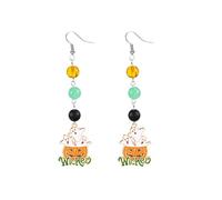 XFSRG Boucles d'Oreilles Femme Halloween Citrouille Fantôme Araignée Pendantes Fantaisie Boucles d'oreilles Longues pour Halloween Carnaval Fête (D)